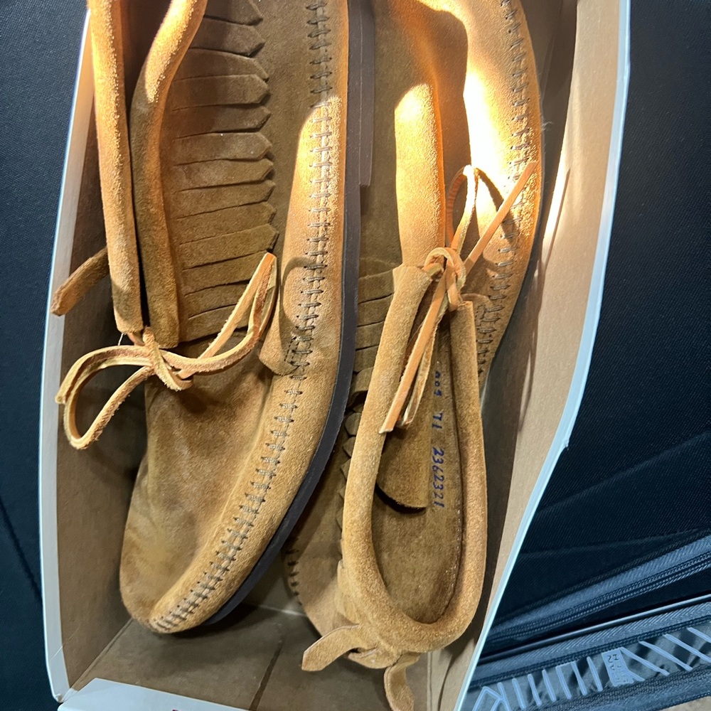 Tan Suede Moccasins